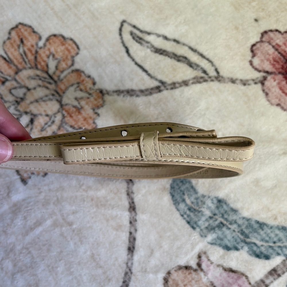 another line Bow Detail Beige Women's Belt